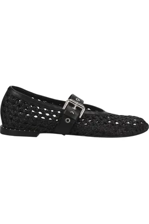 Premiata Femme, Chaussures, Noir, Taille: 35 EU Bébé raphia et cuir avec boucle en nickel