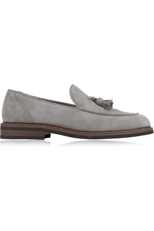 Brunello Cucinelli Homme, Chaussures, Gris, Taille: 40 EU Mocassins Slip-On en Daim