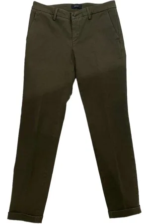 FAY Femme, Pantalons, Vert, Taille: W29 Pantalon Chino