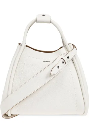Max Mara Femme, Sacs, Blanc, Taille: ONE Size Petit sac porté main Marine en cuir