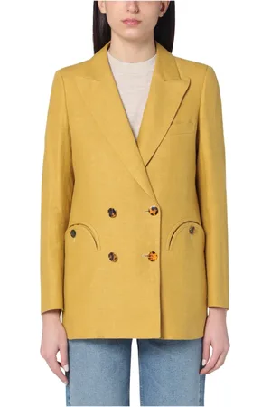 Blazé Milano Femme, Vestes, Jaune, Taille: 42 FR Veste à Double Boutonnage