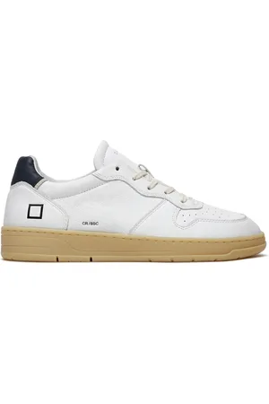 D.A.T.E. Homme, Chaussures, Blanc, Taille: 40 EU Baskets Perforées avec Détails en Relief