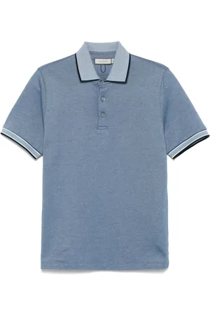 CANALI Homme, Tops, Bleu, Taille: L Polo à Manches Courtes