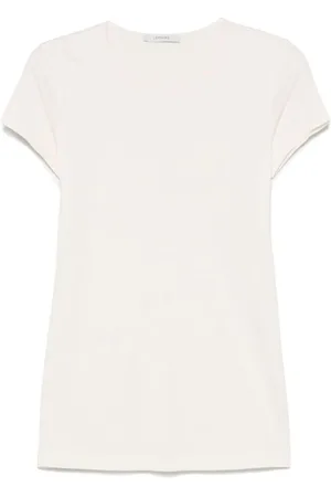 LEMAIRE Femme, Tops, Blanc, Taille: 36 FR T-shirt à Manches Courtes et Col Rond