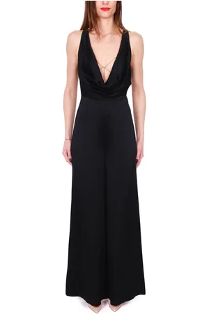 Elisabetta Franchi Femme, Robes, Noir, Taille: 38 FR Combinaison sans manches avec détail bijou