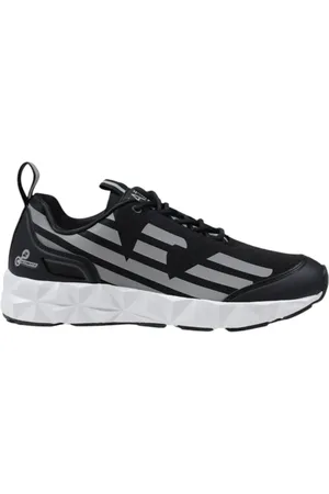 EA7 Homme, Chaussures, Noir, Taille: 43 1/3 EU Baskets à Lacets Imprimé Noir