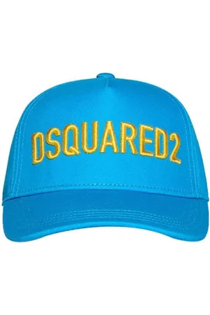 Dsquared2 Unisex, Accessoires, Bleu, Taille: M Casquette Visière Turquoise avec Broderie Logo