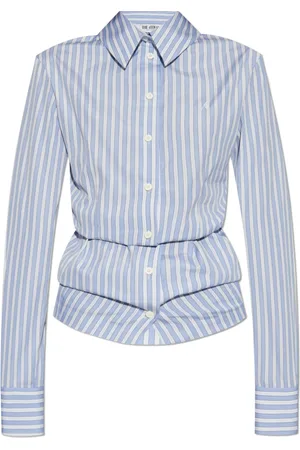 The Attico Femme, Blouses et Chemises, Bleu, Taille: 36 FR Chemise à Logo