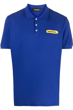 Dsquared2 Homme, Tops, Bleu, Taille: M Polo Élégant avec Logo