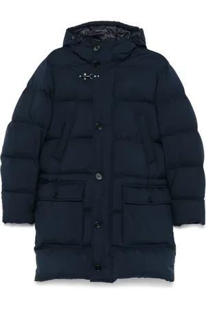 FAY Homme, Manteaux, Bleu, Taille: 2XL Parka à Capuche en Duvet