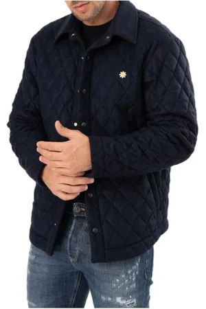 Manuel Ritz Homme, Vestes, Bleu, Taille: XS Veste matelassée à boutons