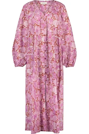 Fabienne Chapot Femme, Robes, Rose, Taille: 40 FR Robe Maxi Florale Rouge et Rose