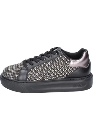 Liu Jo Femme, Chaussures, Noir, Taille: 38 EU Baskets en cuir