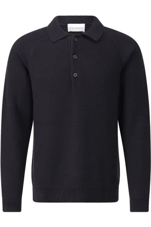 Closed Homme, Tops, Noir, Taille: S Pull en maille boutonné