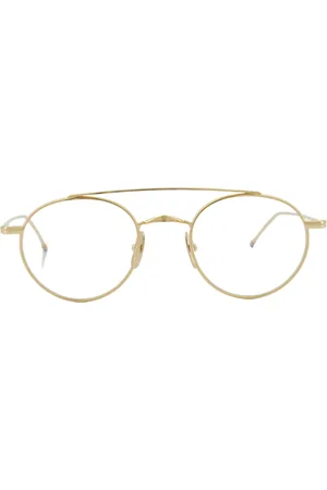 Thom Browne Unisex, Accessoires, Jaune, Taille: ONE Size Lunettes Optiques Rondes Tbx101