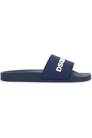 Dsquared2 Homme, Chaussures, Bleu, Taille: 44 EU Sandales en polyuréthane marine