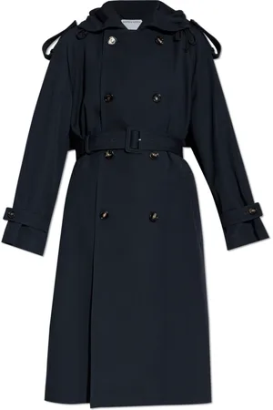 Bottega Veneta Femme, Manteaux, Bleu, Taille: 30 FR Trench-coat croisé