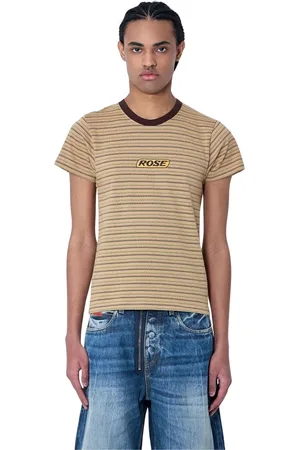 MARTINE ROSE Homme, Tops, Brun, Taille: M T-shirt en Jersey de Coton avec Motif Logo