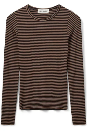 Sofie Schnoor Femme, Tops, Brun, Taille: 40 FR T-shirt à rayures à manches longues