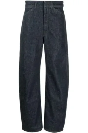 LEMAIRE Femme, Jeans, Noir, Taille: 38 FR Pantalon Courbe Taille Haute