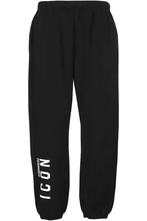 Dsquared2 Femme, Pantalons, Noir, Taille: 40 FR Pantalon de survêtement avec logo imprimé