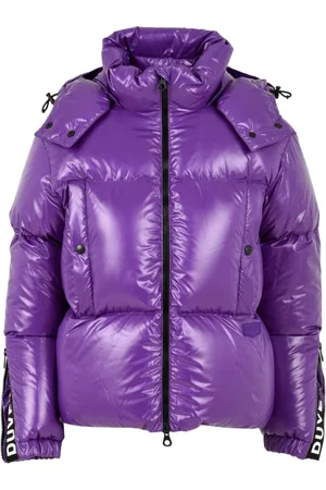 Duvetica Femme, Vestes, Violet, Taille: 38 FR Veste à Capuche Zippée sur le Devant