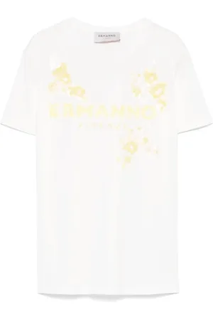 ERMANNO SCERVINO Femme, Tops, Blanc, Taille: 40 FR T-shirt décontracté en coton