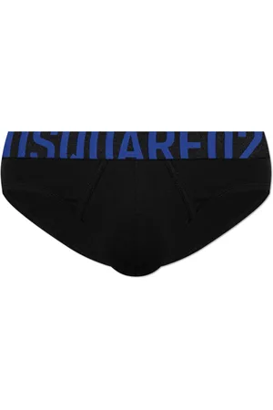 Dsquared2 Homme, Sous-vêtements, Noir, Taille: L Slips en coton avec logo