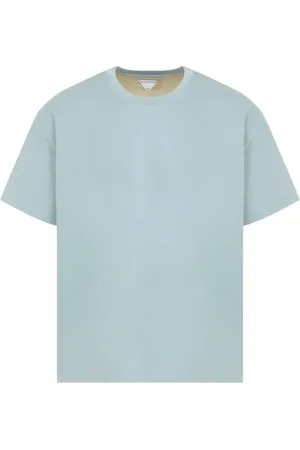 Bottega Veneta Homme, Tops, Bleu, Taille: L T-Shirt Bleu Acier