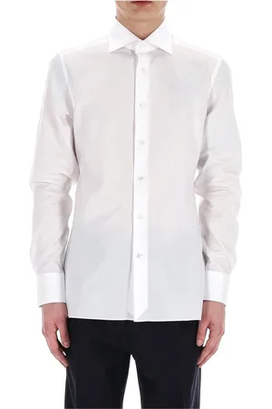 Ermenegildo Zegna Homme, Chemises, Blanc, Taille: L Chemise Blanche en Coton