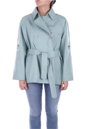 FAY Femme, Vestes, Vert, Taille: 36 FR Manteau Croisé Vert Menthe