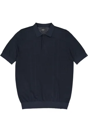 Butcher of Blue Homme, Tops, Bleu, Taille: L Polo tricoté Ripley en Bleu Foncé
