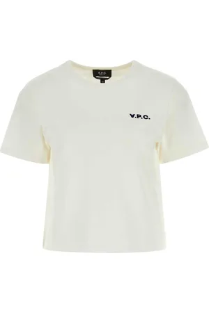 A.P.C. Femme, Tops, Blanc, Taille: 38 FR Ivoire Coton Tee