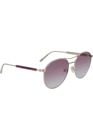 Longchamp Femme, Accessoires, Jaune, Taille: ONE Size Lunettes de soleil métal dégradé marron