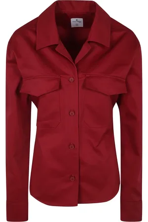 Courrèges Femme, Blouses et Chemises, Rouge, Taille: 36 FR Chemise Utility en Polycoton