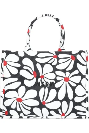 Msgm Femme, Sacs, Multicolore, Taille: ONE Size Sac de magasinage à motif floral pour femmes