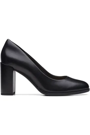 Clarks Femme, Chaussures, Noir, Taille: 37 EU Escarpins Freva 85 Court en cuir noir