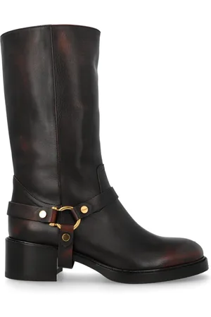 Chloé Femme, Chaussures, Brun, Taille: 37 1/2 EU Bottes à Talons Hauts Dakota