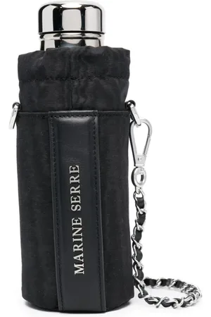 Marine Serre Femme, Accessoires, Noir, Taille: ONE Size Porte-bouteille Thermoire et support en denim