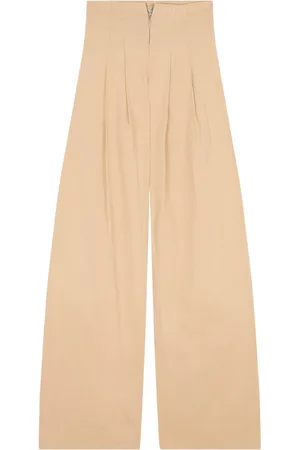 Cortana Femme, Pantalons, Jaune, Taille: 36 FR Pantalon Large Taille Haute Mira