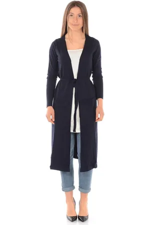 Liu Jo Femme, Manteaux, Bleu, Taille: 38 FR Manteau élégant ceinturé