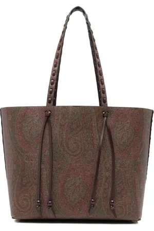 Etro Femme, Sacs, Brun, Taille: ONE Size Sac à Bandoulière Marron avec Fermoir Homard