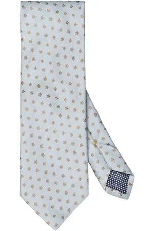 Eton Homme, Accessoires, Bleu, Taille: ONE Size Cravate Florale en Soie et Lin