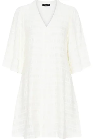 Bruuns Bazaar Femme, Robes, Blanc, Taille: 40 FR Robe à col en V Pentziabbmajlyas