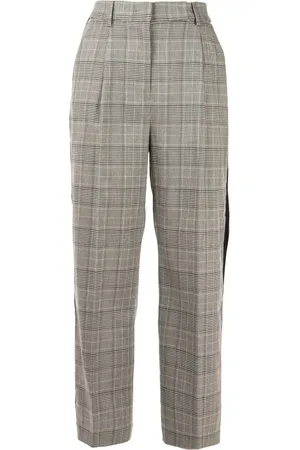 Liu Jo Femme, Pantalons, Gris, Taille: 38 FR Pantalon Large Ceinturé