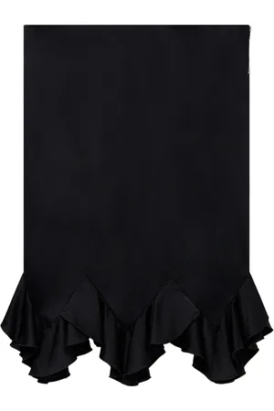 Stella McCartney Femme, Jupes, Noir, Taille: 36 FR Jupe Midi Satinée à Volants