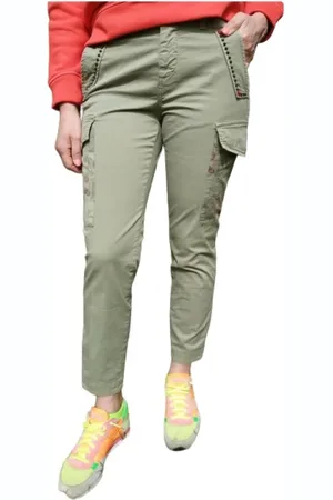 Masons Femme, Pantalons, Vert, Taille: 38 FR Carla Cargo Pants