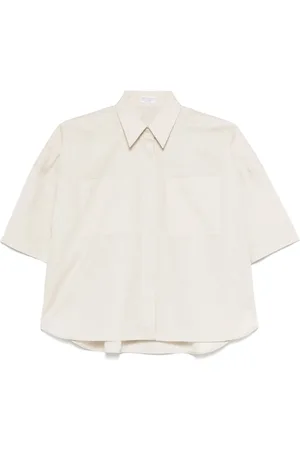 Brunello Cucinelli Femme, Blouses et Chemises, , Taille: 36 FR Élégant chemisier à manches courtes