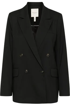 Part Two Femme, Vestes, Noir, Taille: 34 FR Blazer Noir avec Boutons Fins