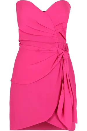 FEDERICA TOSI Femme, Robes, Rose, Taille: 36 FR Robe en Soie avec Avant Épaules Dénudées